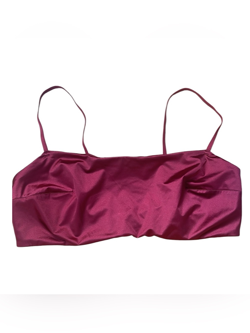 Auden Wine Satin Bralette